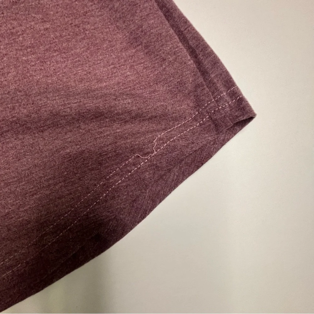 Purple Short Sleeve Henley Shirt - Picture 4 of 4
